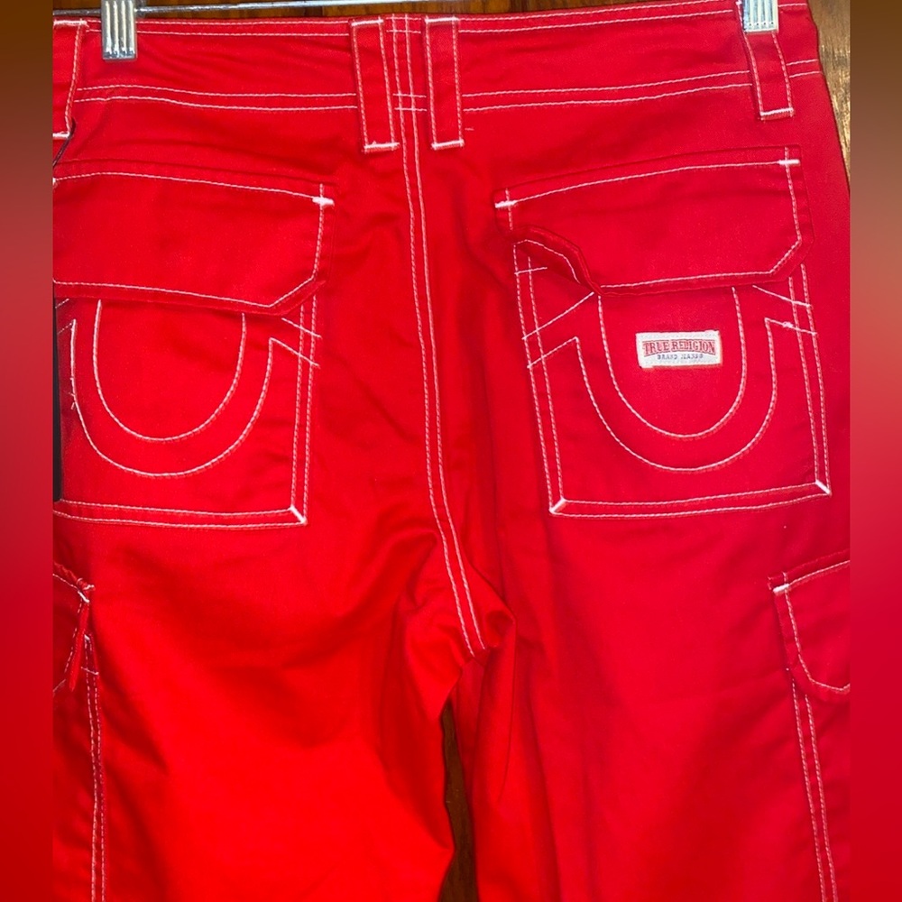 True Religion Red Cargo Pants